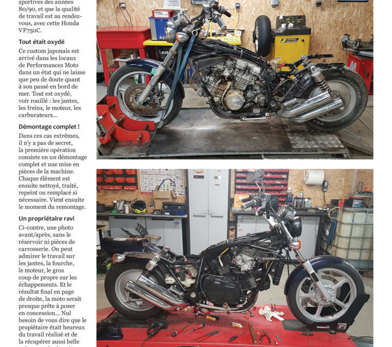 Une Honda VF750C remise à neuf par Performances Moto !