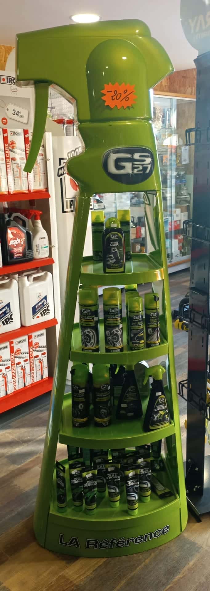 - 20% sur les produits GS27 / Graisse de chaîne, nettoyant jantes, rénovateur chromes ...